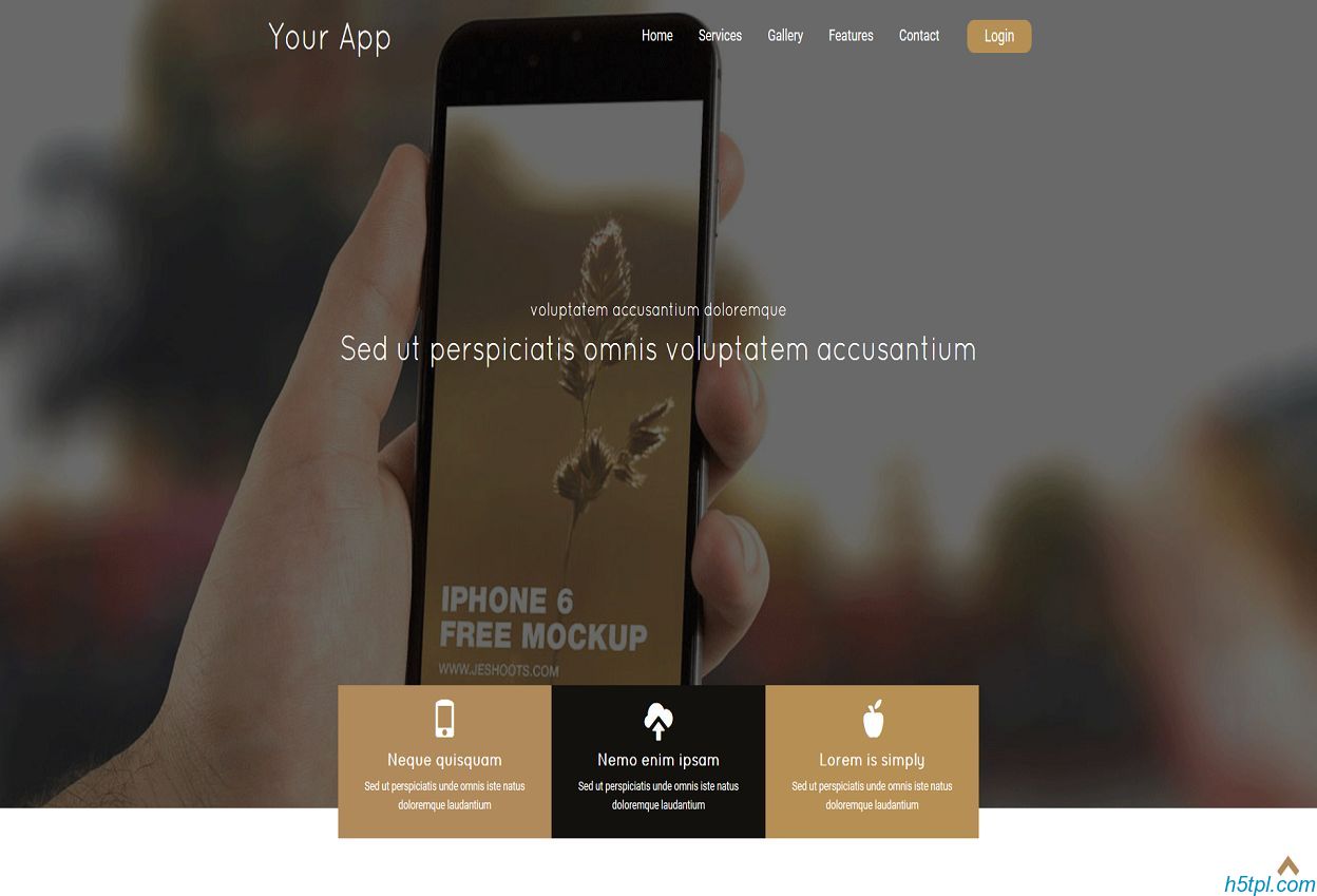 棕色风格app官网模板是一款适合APP手机应用开发企业网站模板