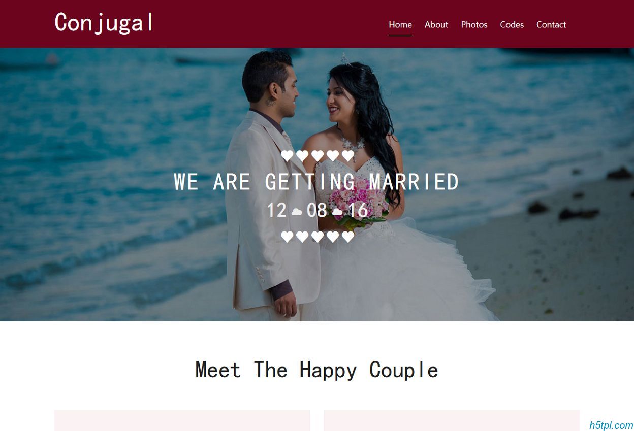 婚礼进行曲结婚网站模板是一款大气风格的婚庆婚礼公司网站模板下载