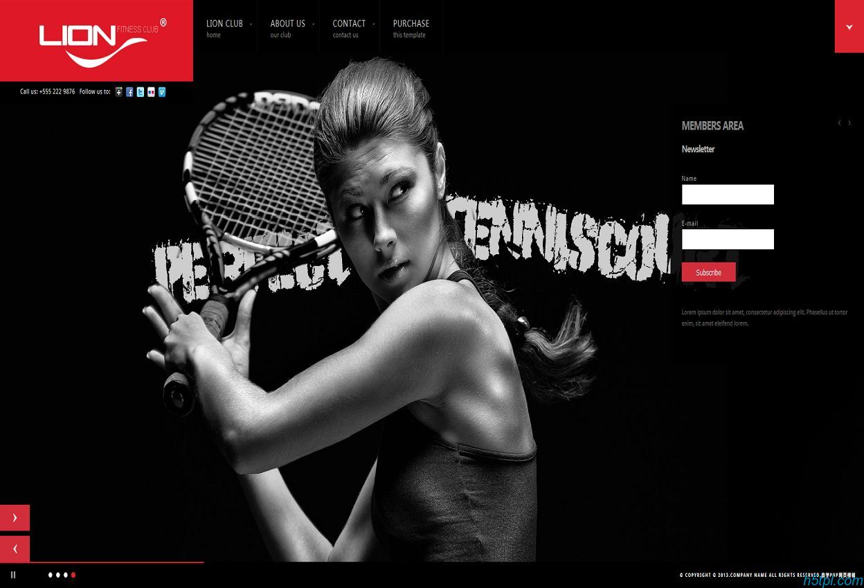 健身俱乐部HTML网站模板是一款适合健身会所的HTML黑色高端模板