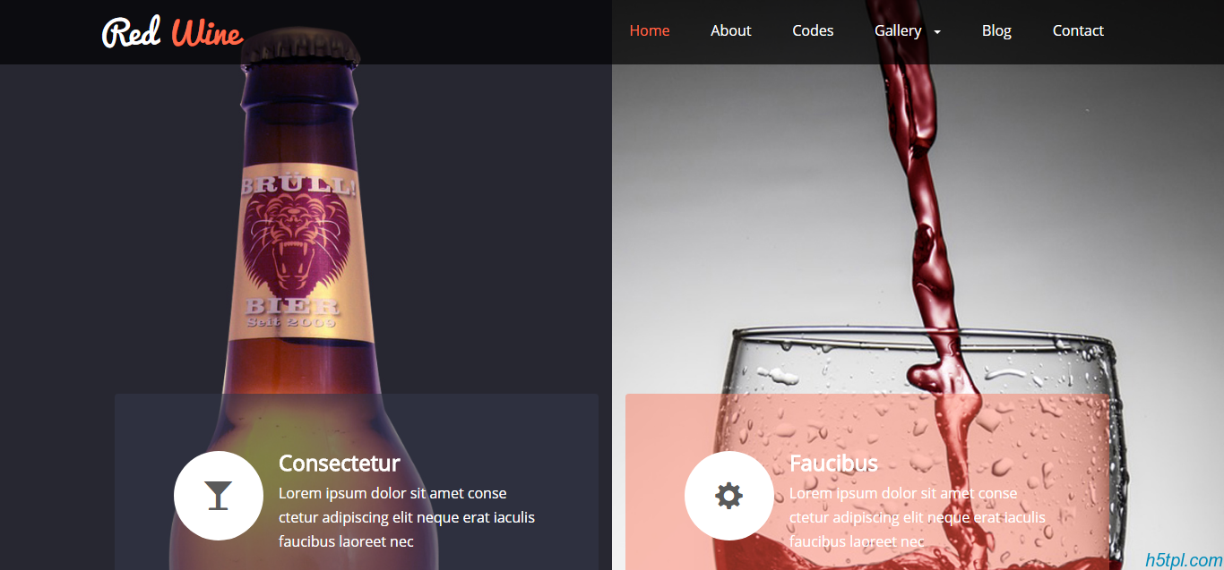 葡萄酒进口公司网站模板是一款html5模板，适合红酒葡萄酒厂商官网网站模板下载