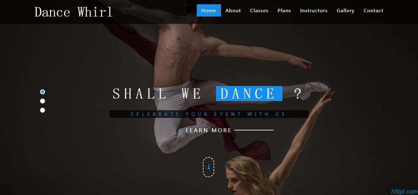 舞蹈艺术培训网站模板是一款单页人体艺术舞蹈培训机构网站模板