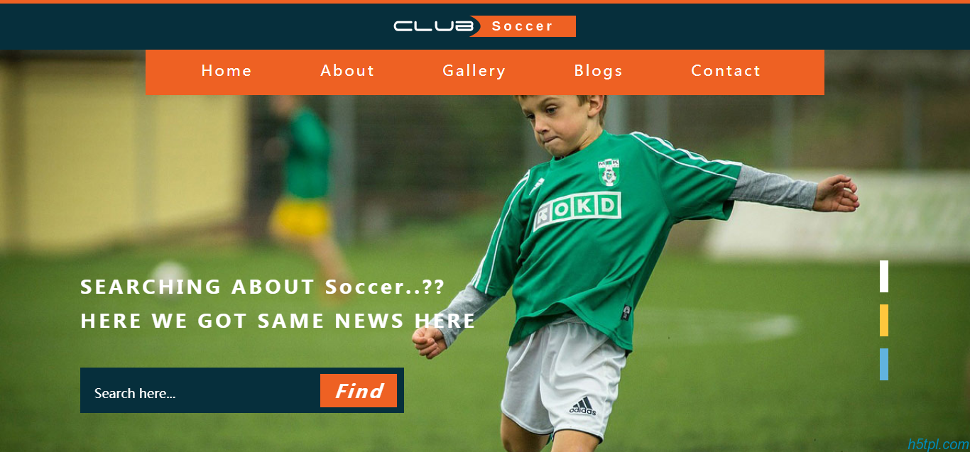 自由足球官网网站模板是一款足球俱乐部网站模板下载