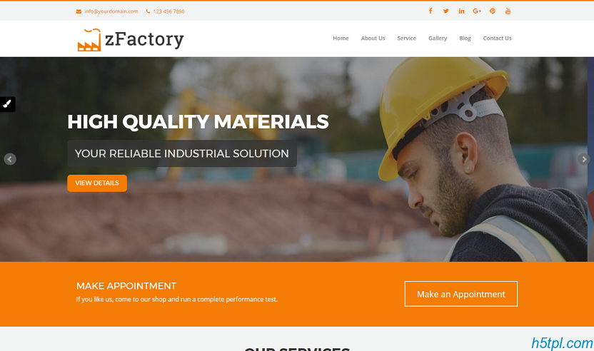 工业建筑响应式HTML5模板是一款宽屏大气风格，适合工业企业网站模板