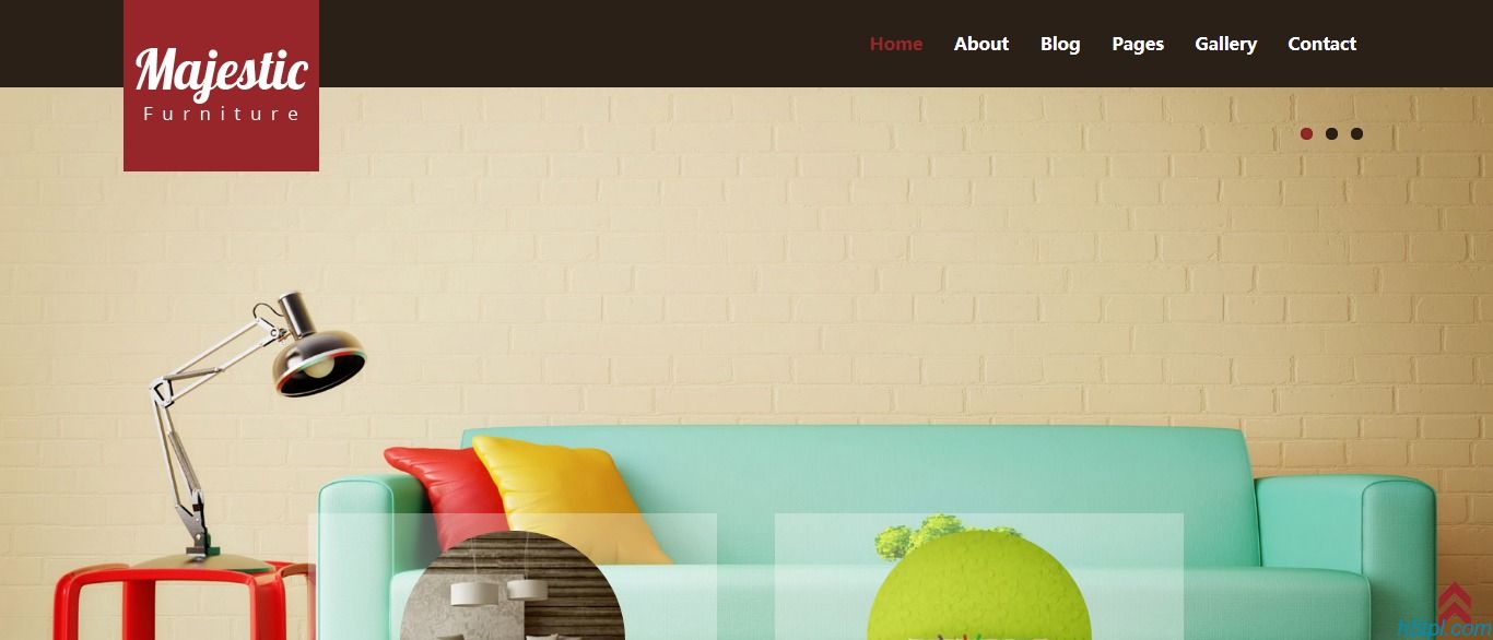 创意家具设计欣赏网页模板是一款整齐简洁风格的室内家居建材装饰网站模板