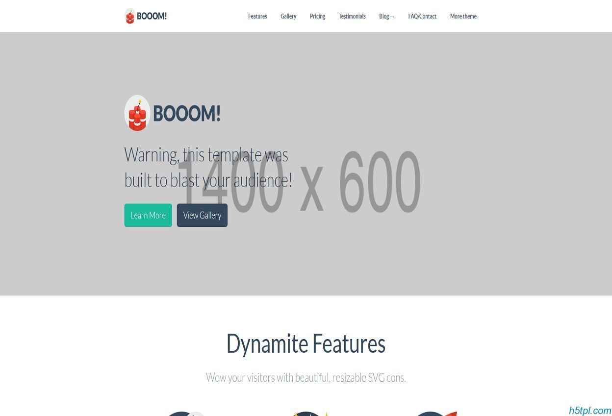 Booom简洁设计互联网公司bootstrap模板
