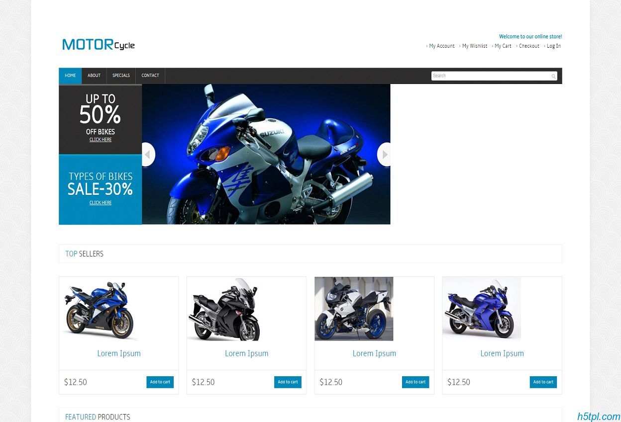 摩托车汽配销售网站模板是...