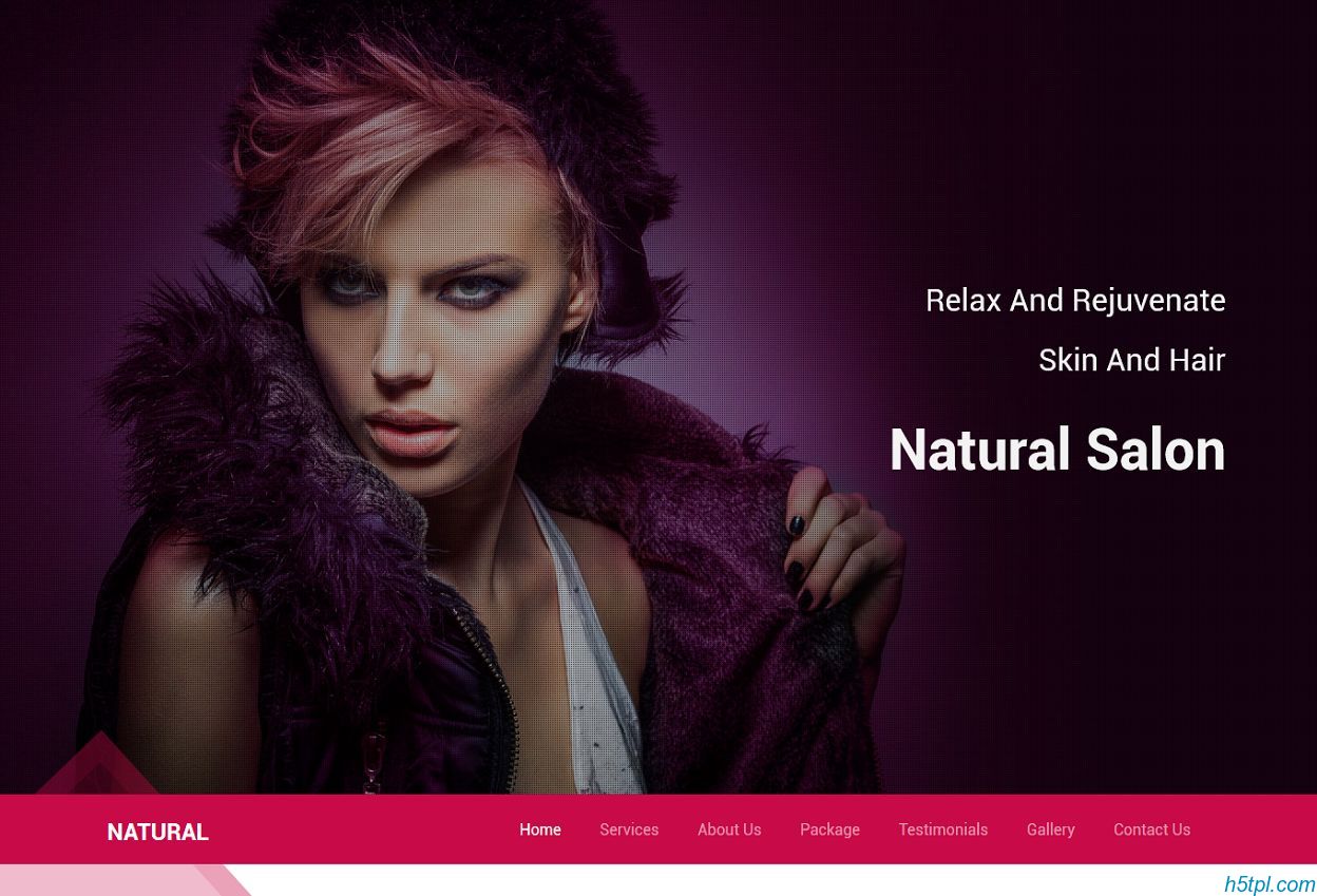眉毛修剪整形行业网站模板是一款大气紫色风格女性时尚美妆网页模板