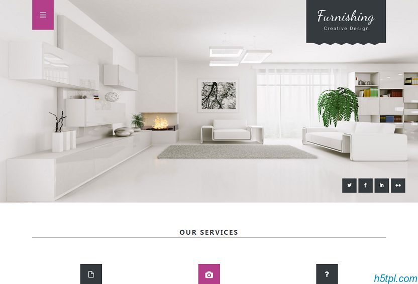 简约风格室内装潢html模板是一款适合室内装修装潢企业网站模板