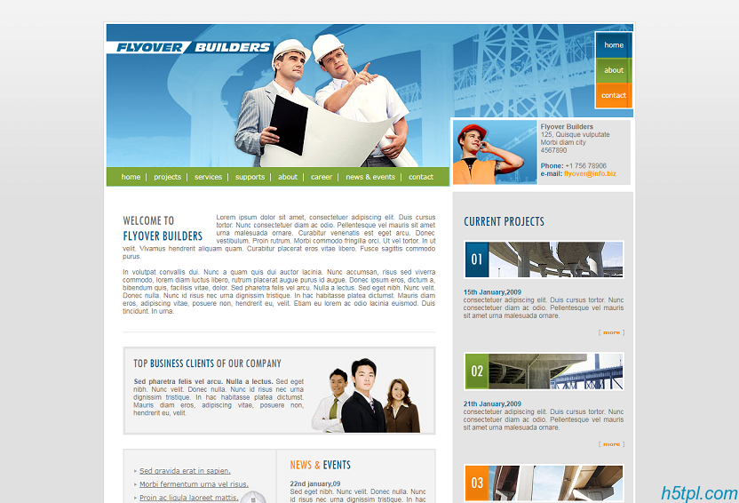 房地产类建筑商业网站模板_...
