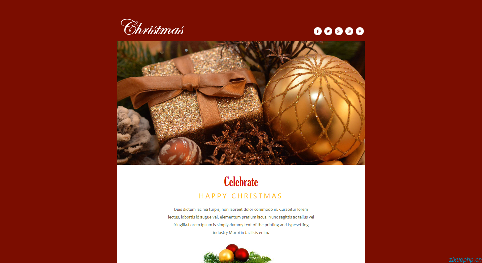 2017年最近圣诞节网页模板是一款节日喜庆的html网站模板下载