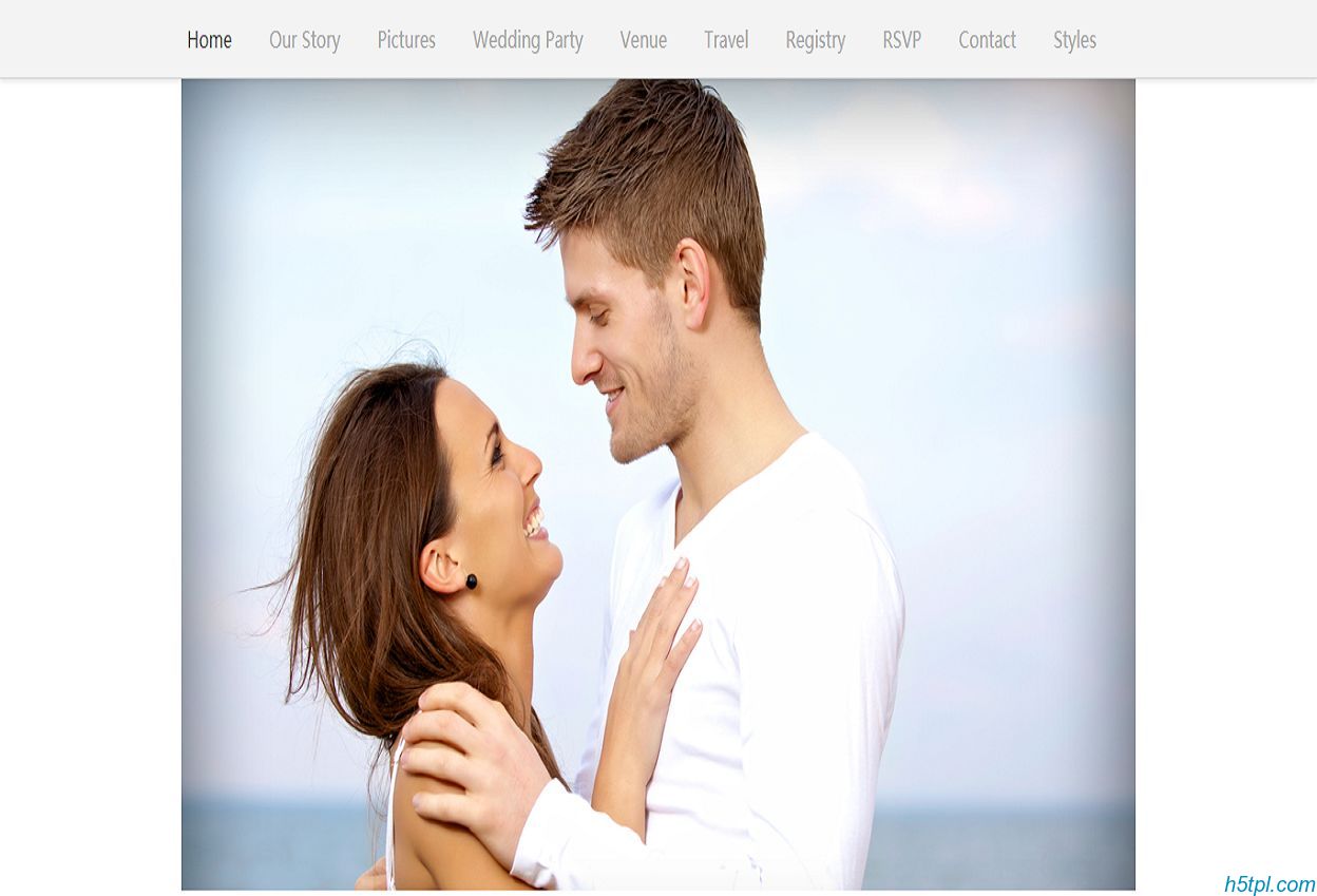 幸福恋人主页html5模板是一款简洁白色的大气漂亮幸福恋人结婚主页html5模板