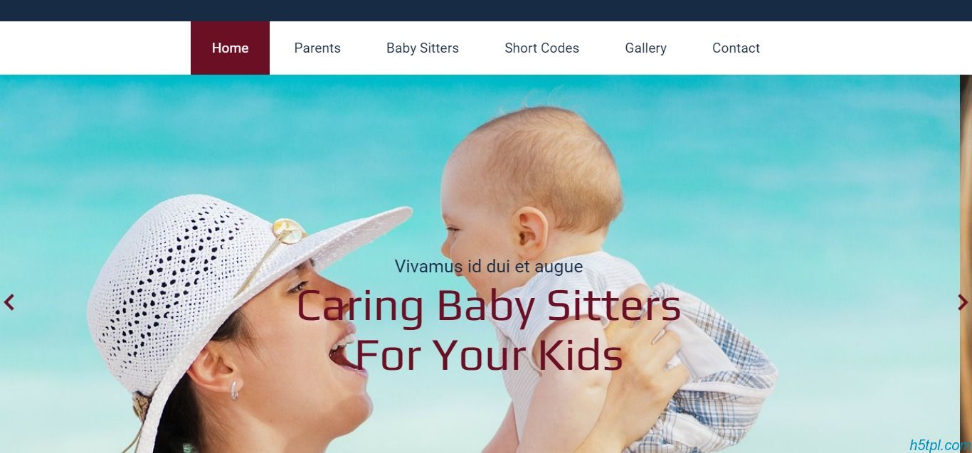 新生儿护理培训公司网站模板是一款非常大气可爱风格的婴儿网站模板