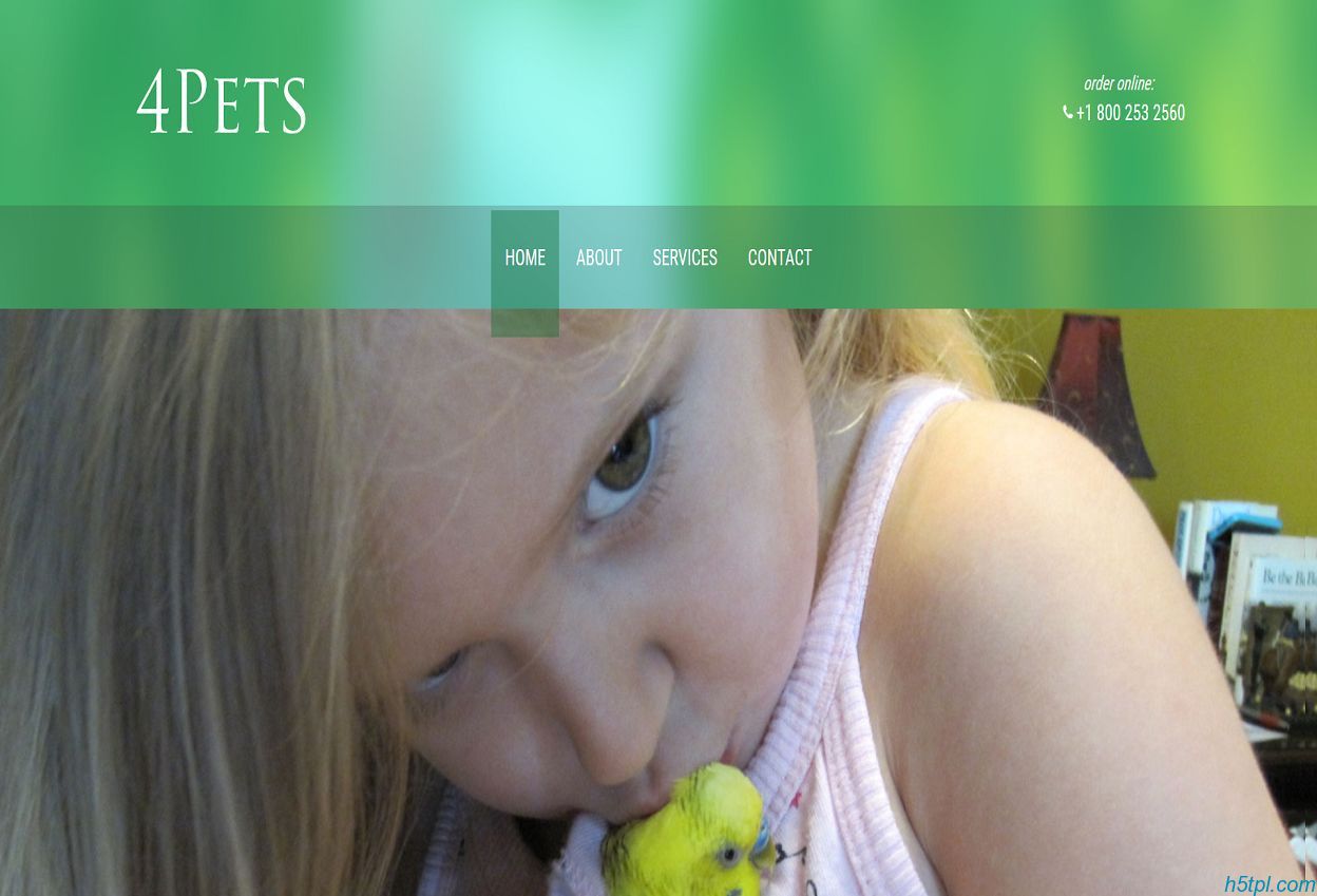超大气宠物世界CSS3绿色模板是一款绿色清爽宽屏的宠物类CSS3网站模板