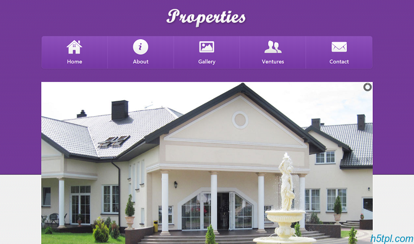 建筑设计公司网站模板是一款紫色风格的CSS别墅建筑公司网站模板下载