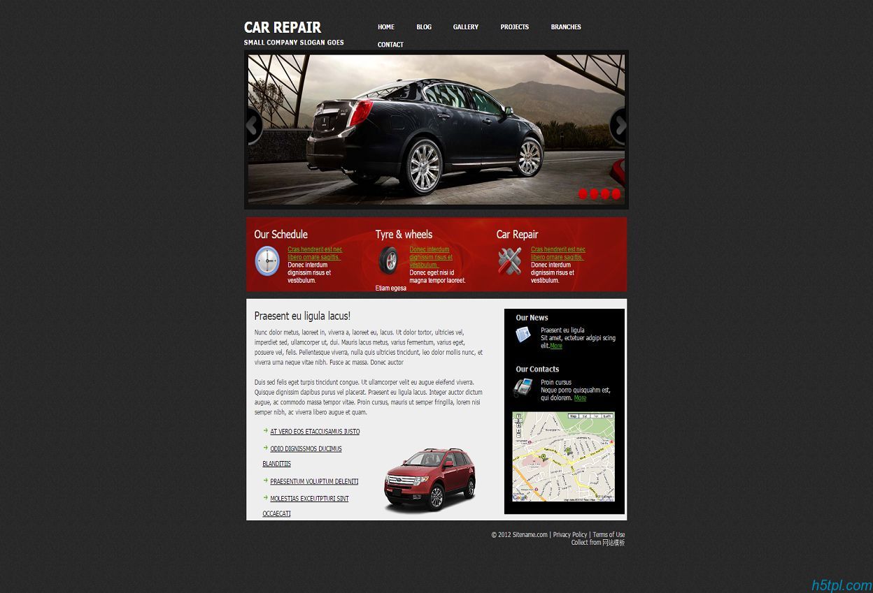 黑色大气汽车企业网站模板