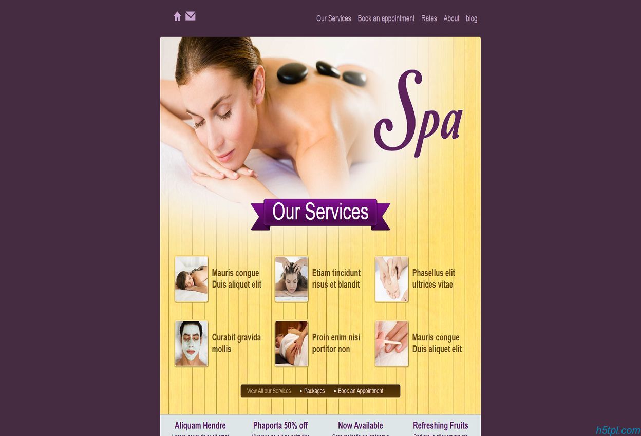 女性spa会所企业网站模板