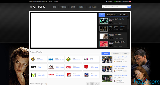 视频分享网站CSS模板是一款适合做电影电视剧网站的CSS模板下载