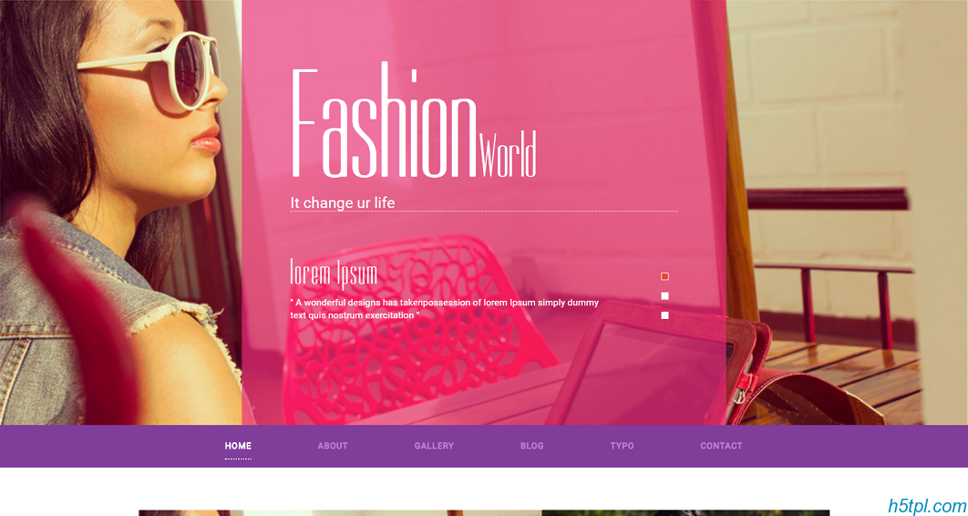 潮流前线官网网站模板是一款欧美潮流时尚HTML5网站模板下载