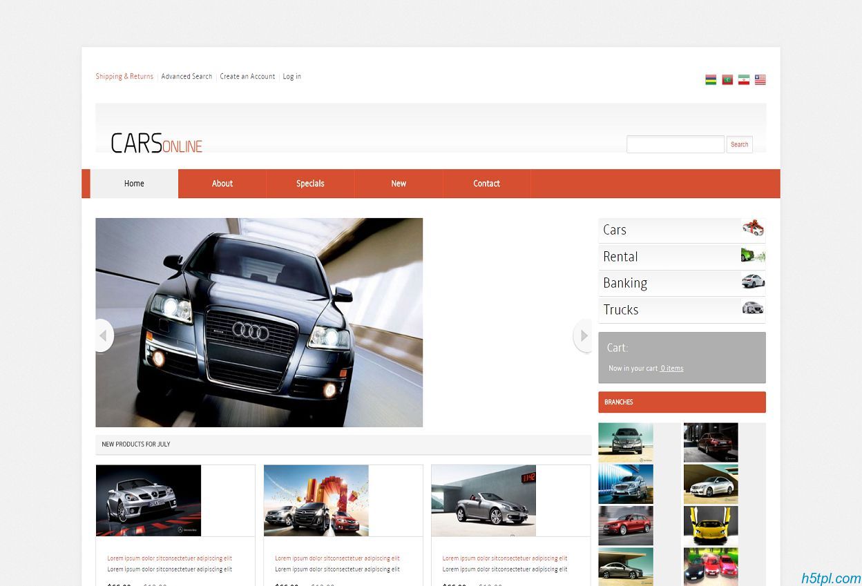 汽车销售服务公司网站模板...