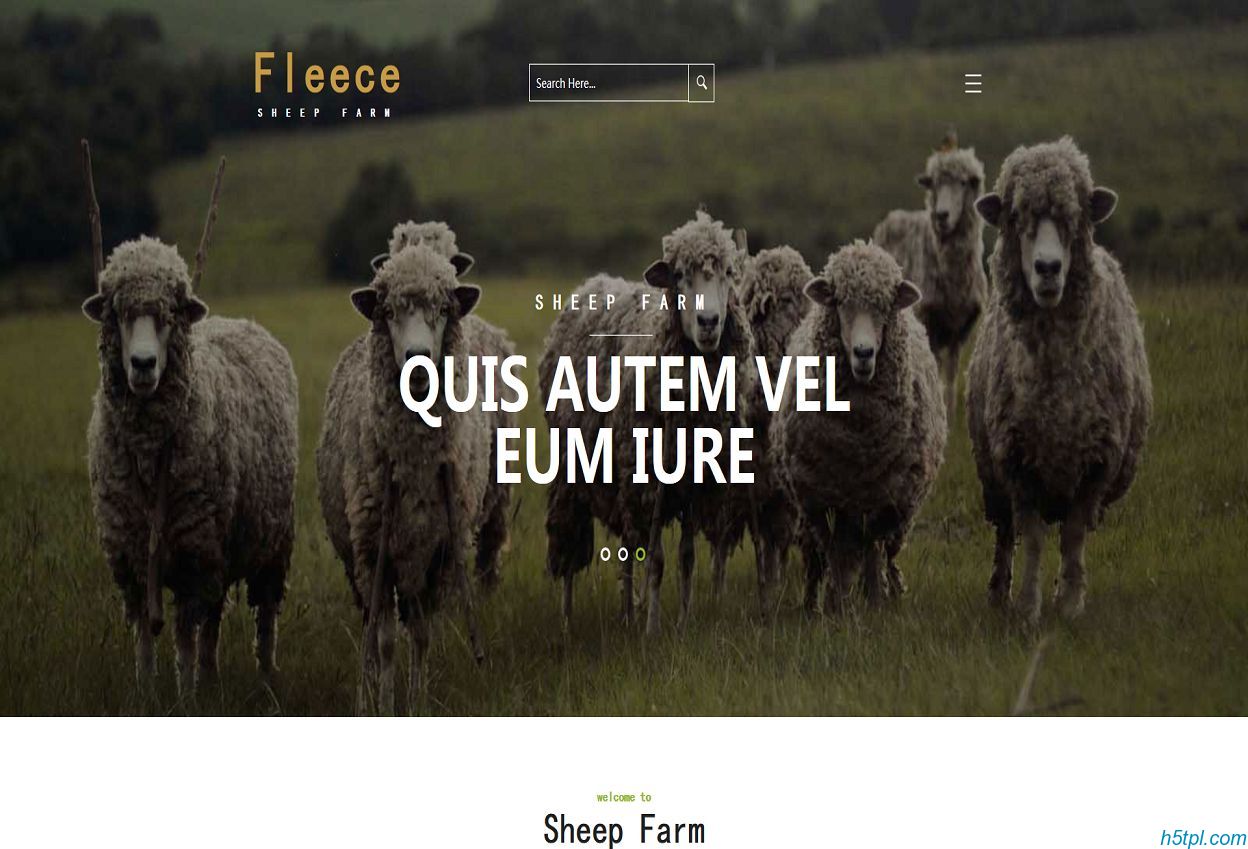 绵羊动物养殖企业网站模板是一款牛羊畜牧业养殖HTML5模板下载
