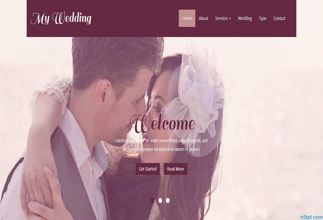 滤镜风格婚庆网站模板是一款html5模板，适合婚纱摄影企业网站模板下载