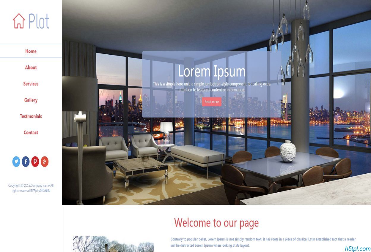 别墅设计案例HTML企业模板是一款适合房地产开发二手房销售公司企业网站模板