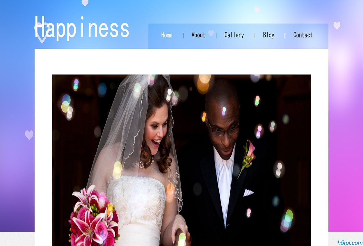 欧美婚纱摄影网站模板是一款简洁浪漫的h5婚纱摄影模板下载