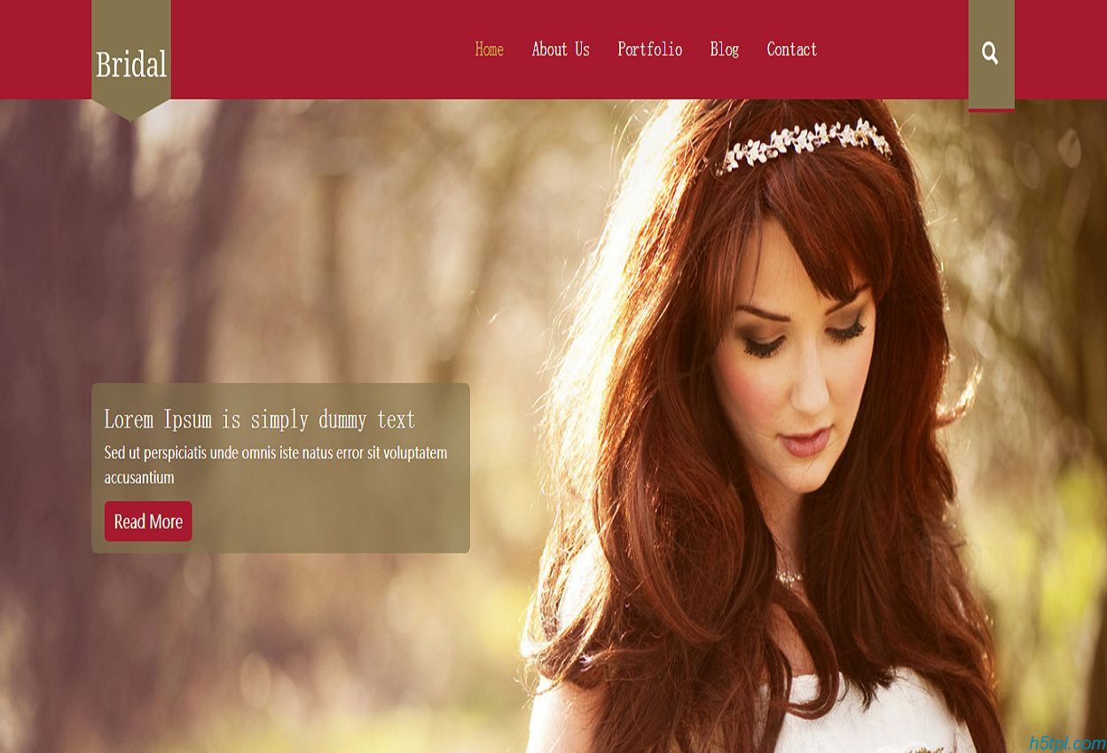 一款适合婚纱摄影影楼企业的H5网站模板