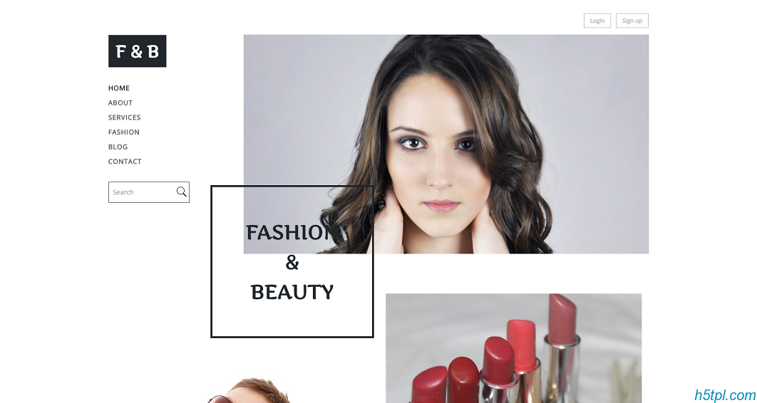化妆品唇膏公司网站模板是一款适合化妆品企业官网HTML5网站模板