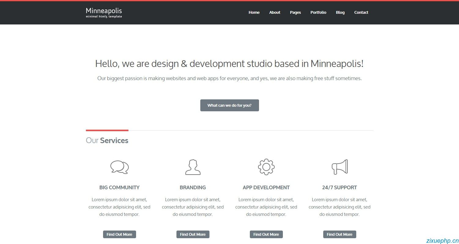 红色修边CSS3设计模板是一款适合设计类工作室网站的CSS3模板下载